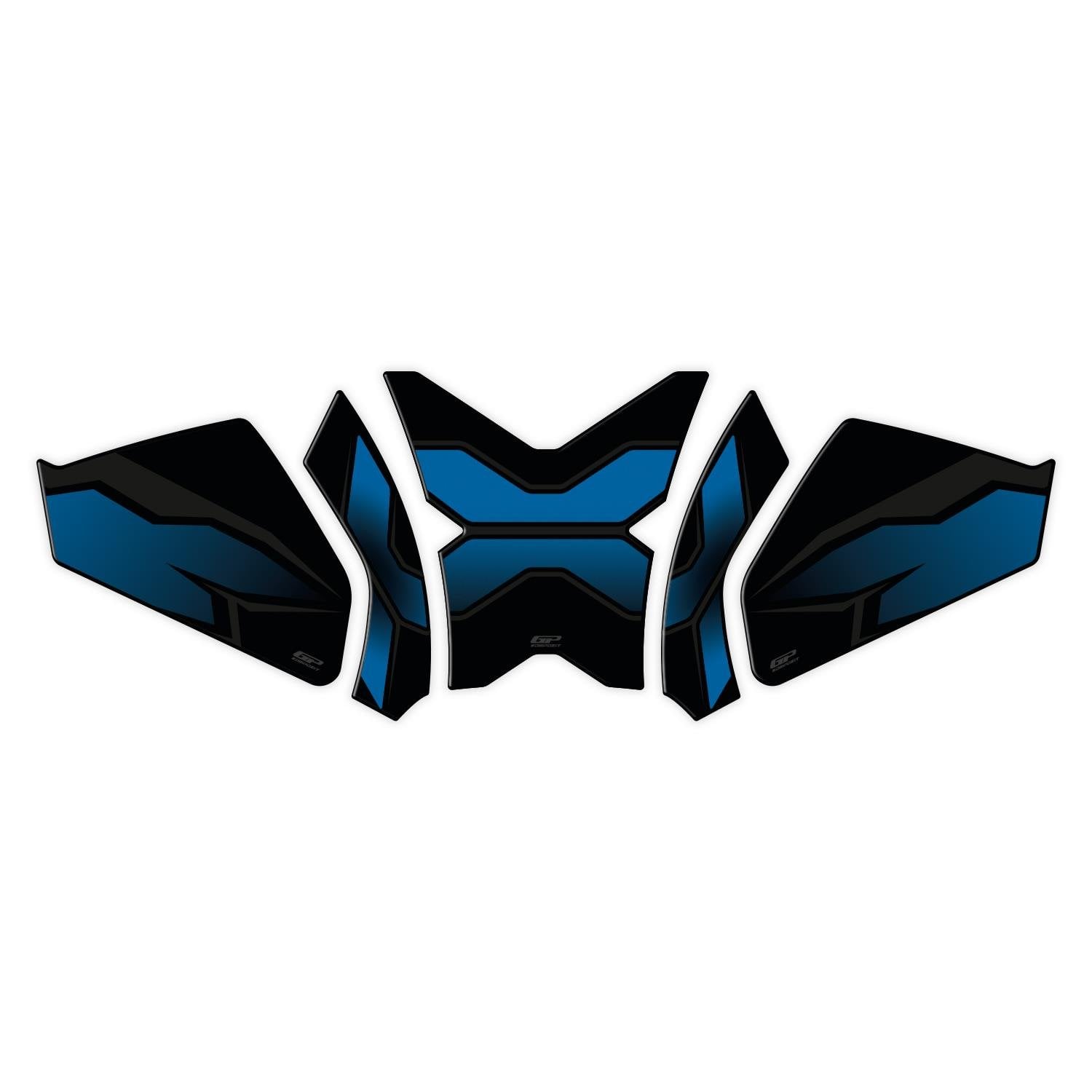 GP Kompozit CF Moto 250 CL-X 2022-2026 Uyumlu Tank Pad Seti Mavi