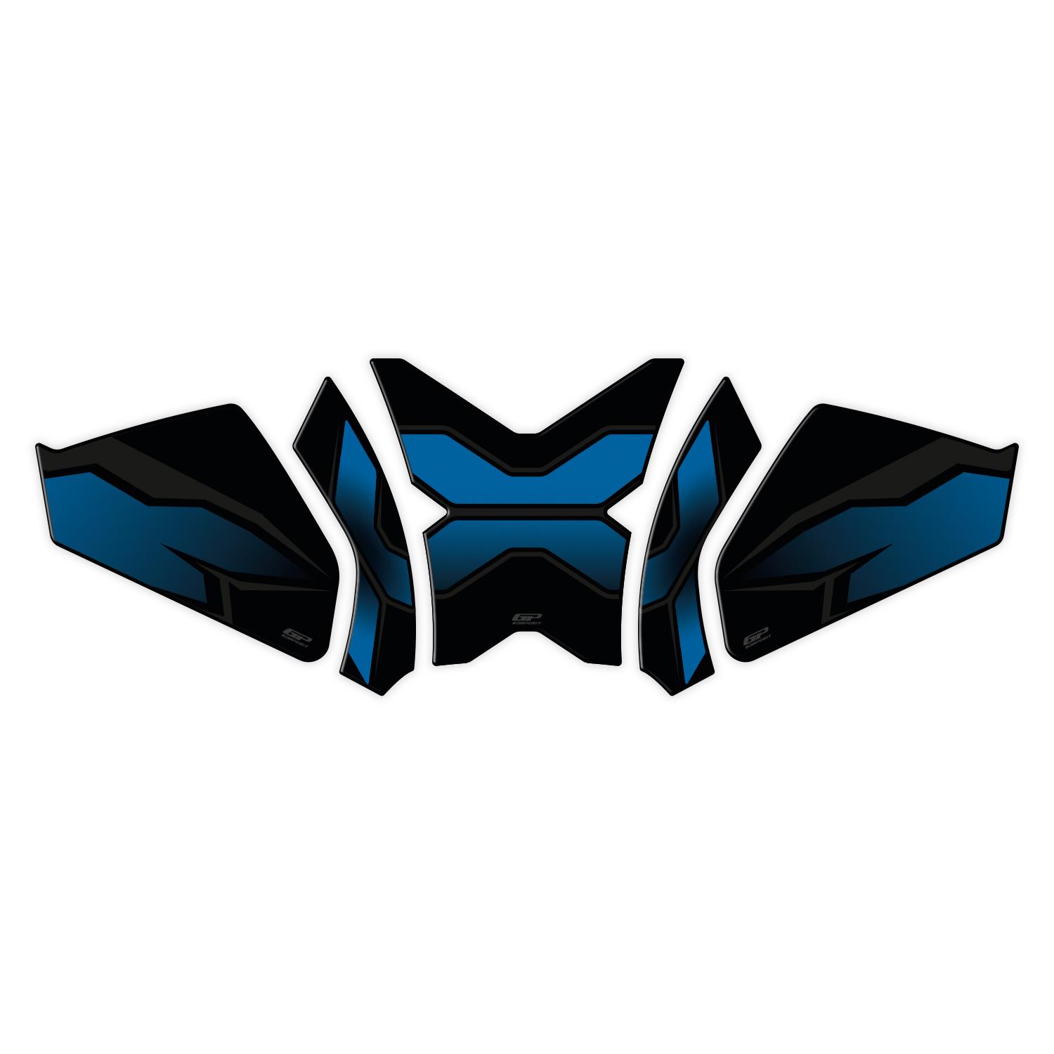 GP Kompozit CF Moto 250 CL-X 2022-2026 Uyumlu Tank Pad Seti Mavi