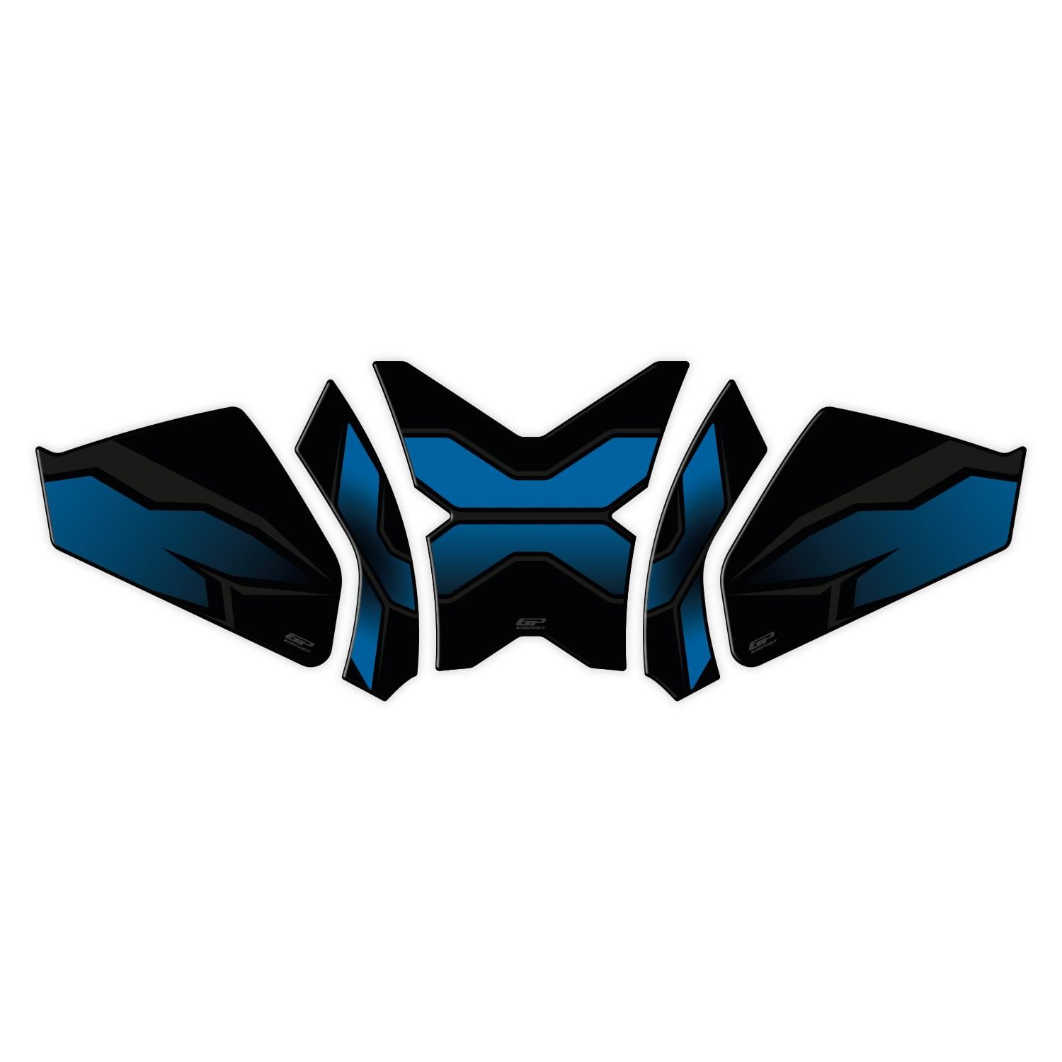 GP Kompozit CF Moto 250 CL-X 2022-2026 Uyumlu Tank Pad Seti Mavi