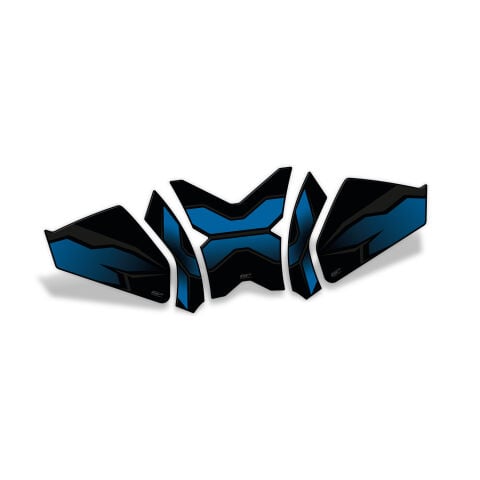 GP Kompozit CF Moto 250 CL-X 2022-2026 Uyumlu Tank Pad Seti Mavi