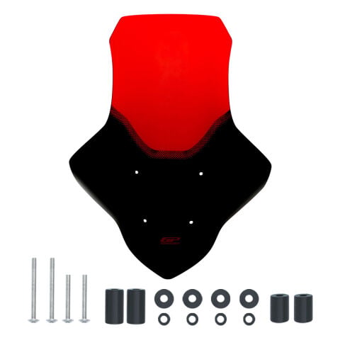 GP Kompozit Yamaha NMAX 125 / 155 2021-2024 Uyumlu Baskılı Ön Cam Kırmızı