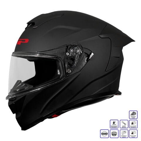 GP Kompozit MKS008-MB Yarış Spoiler Güneş Vizörlü Şeffaf Full Face Motosiklet Kaskı