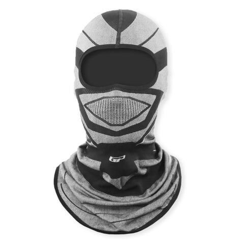 GP Kompozit Kışlık Motorcu Balaklava Maske Gri (1 Adet Boyunluk Buff Hediye)