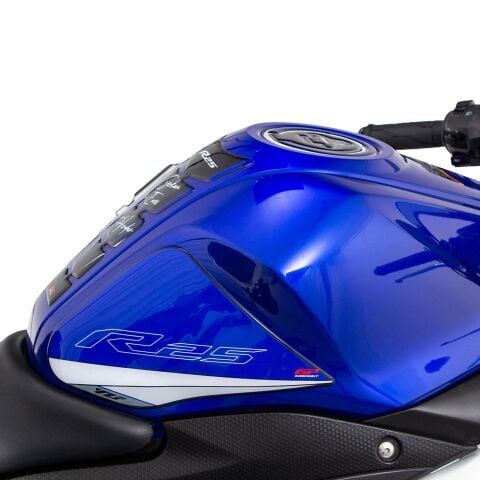 GP Kişiye Özel Yamaha R25 2015-2018 Uyumlu Tank Pad Seti Mavi