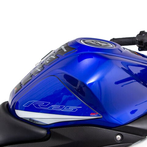 GP Kişiye Özel Yamaha R25 2015-2018 Uyumlu Tank Pad Seti Mavi