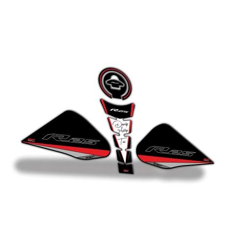 GP Kişiye Özel Yamaha R25 2015-2018 Uyumlu Tank Pad Seti Kırmızı