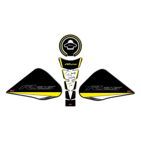 GP Kişiye Özel Yamaha R25 2015-2018 Uyumlu Tank Pad Seti Sarı