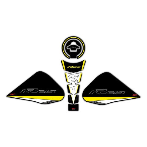 GP Kişiye Özel Yamaha R25 2015-2018 Uyumlu Tank Pad Seti Sarı
