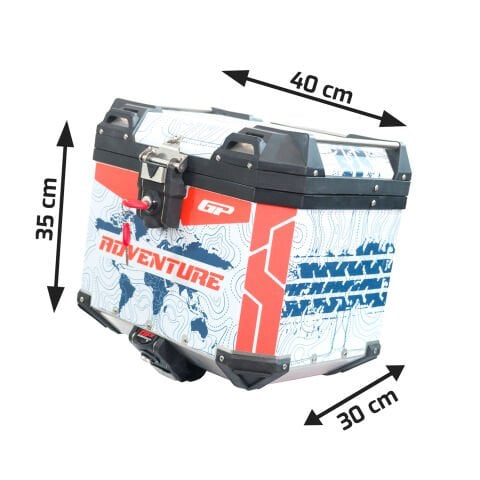 GP Kompozit DSN09 Universal 37 lt Desenli Alüminyum Motosiklet Çantası