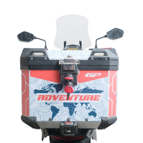 GP Kompozit DSN09 Universal 37 lt Desenli Alüminyum Motosiklet Çantası