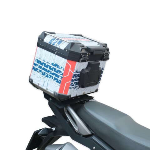 GP Kompozit DSN09 Universal 37 lt Desenli Alüminyum Motosiklet Çantası