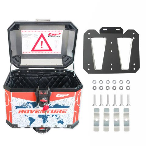 GP Kompozit DSN09 Universal 37 lt Desenli Alüminyum Motosiklet Çantası