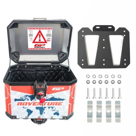 GP Kompozit DSN09 Universal 37 lt Desenli Alüminyum Motosiklet Çantası