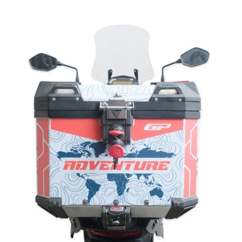 GP Kompozit DSN09 Universal 37 lt Desenli Alüminyum Motosiklet Çantası