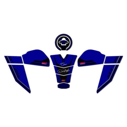 GP Kişiye Özel Yamaha MT-25 2020-2025 Uyumlu Tank Pad Seti Mavi