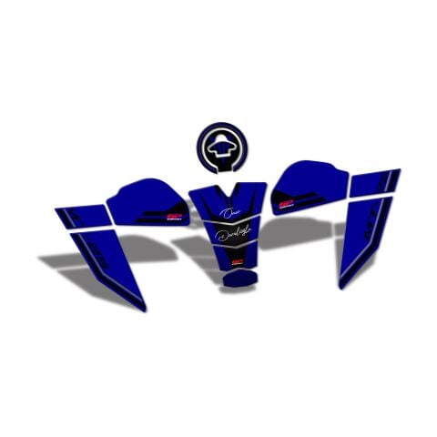 GP Kişiye Özel Yamaha MT-25 2020-2026 Uyumlu Tank Pad Seti Mavi
