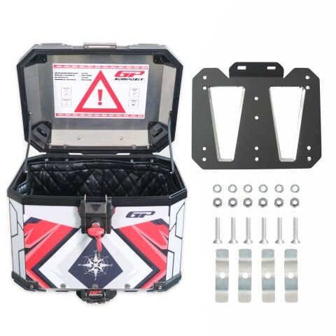 GP Kompozit DSN10 Universal 37 lt Desenli Alüminyum Motosiklet Çantası