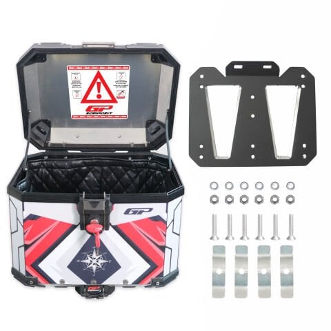 GP Kompozit DSN10 Universal 37 lt Desenli Alüminyum Motosiklet Çantası