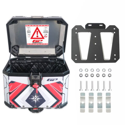 GP Kompozit DSN10 Universal 37 lt Desenli Alüminyum Motosiklet Çantası