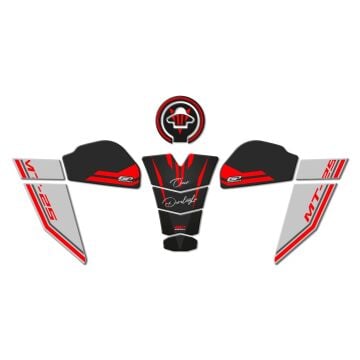 GP Kişiye Özel Yamaha MT-25 2020-2024 Uyumlu Tank Pad Seti Kırmızı