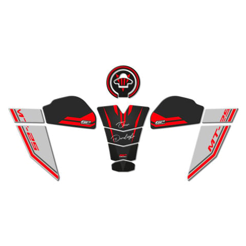 GP Kişiye Özel Yamaha MT-25 2020-2026 Uyumlu Tank Pad Seti Kırmızı