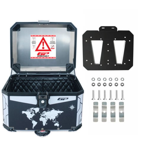 GP Kompozit DSN04 Universal 57 lt Desenli Alüminyum Motosiklet Çantası