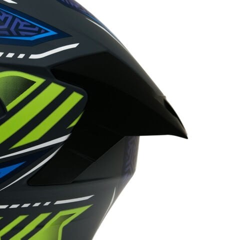 GP Kompozit MKS008-RGBY Yarış Spoiler Güneş Vizörlü Şeffaf Full Face Motosiklet Kaskı