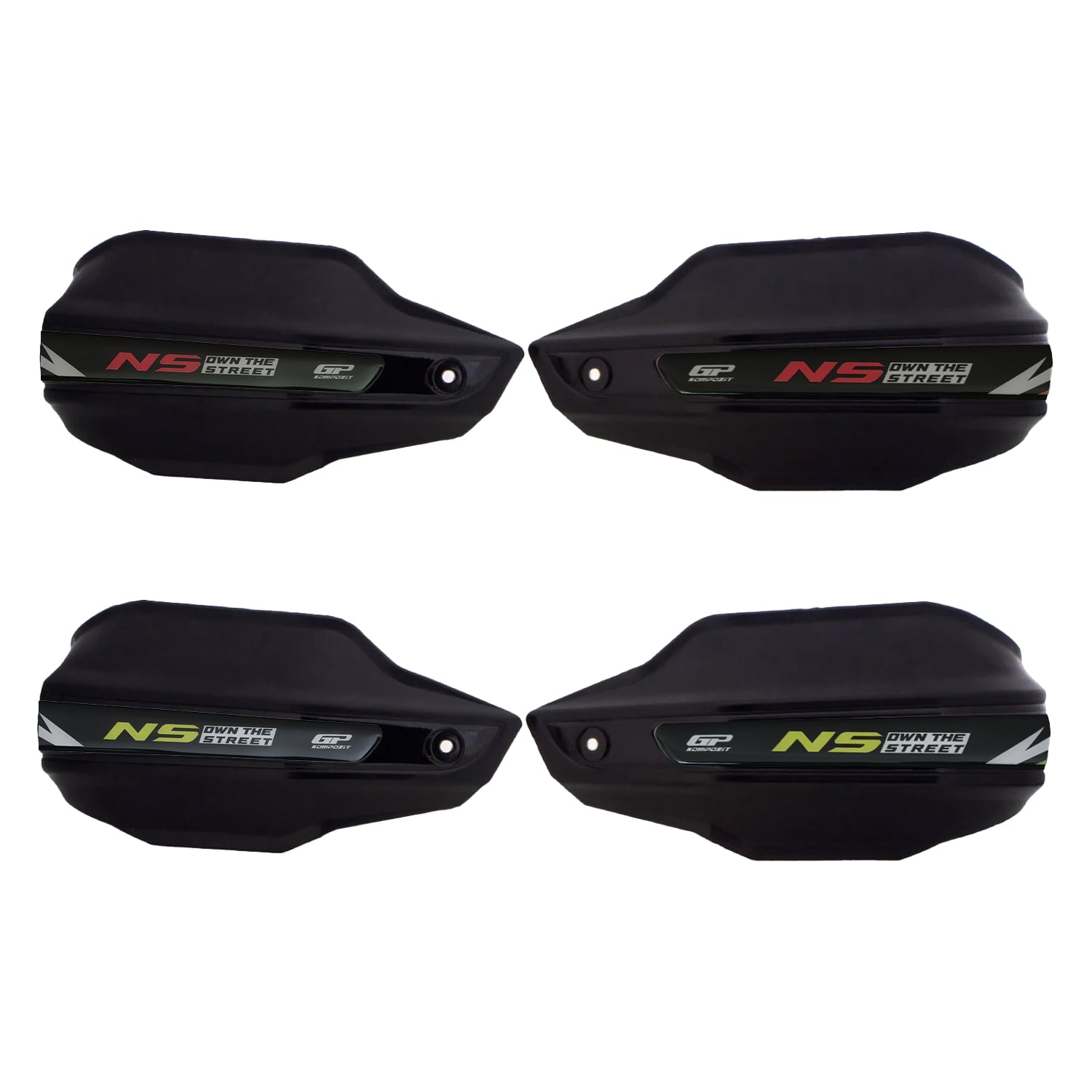GP Kompozit Bajaj Pulsar NS 400 Z 2025-2026 Uyumlu Plastik Elcik Koruma Siyah