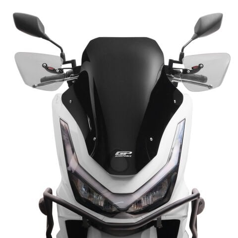 GP Kompozit Honda PCX 125 / 150 2025-2026 Uyumlu Baskılı Ön Cam Siyah