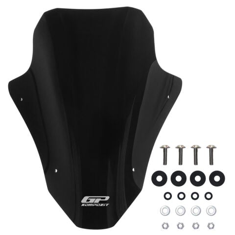 GP Kompozit Honda PCX 125 / 150 2025-2026 Uyumlu Baskılı Ön Cam Siyah