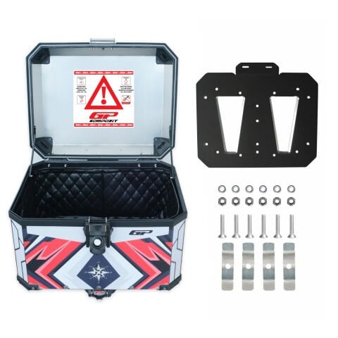 GP Kompozit DSN10 Universal 57 lt Desenli Alüminyum Motosiklet Çantası