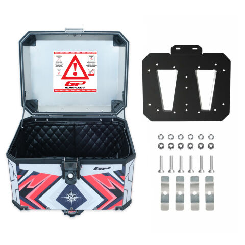 GP Kompozit DSN10 Universal 57 lt Desenli Alüminyum Motosiklet Çantası