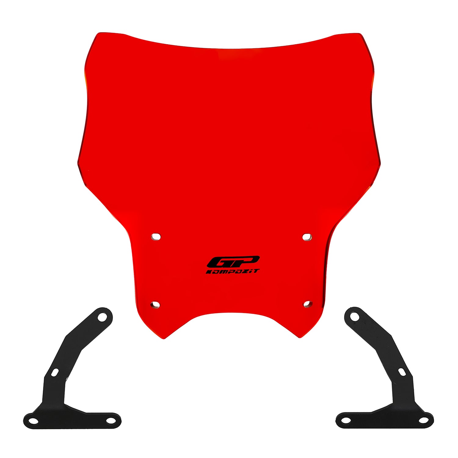 GP Kompozit Honda CB125R 2012-2024 Uyumlu Kısa Ön Cam Kırmızı