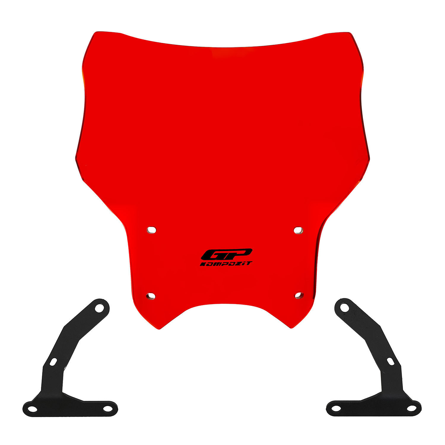 GP Kompozit Honda CB125R 2012-2024 Uyumlu Kısa Ön Cam Kırmızı