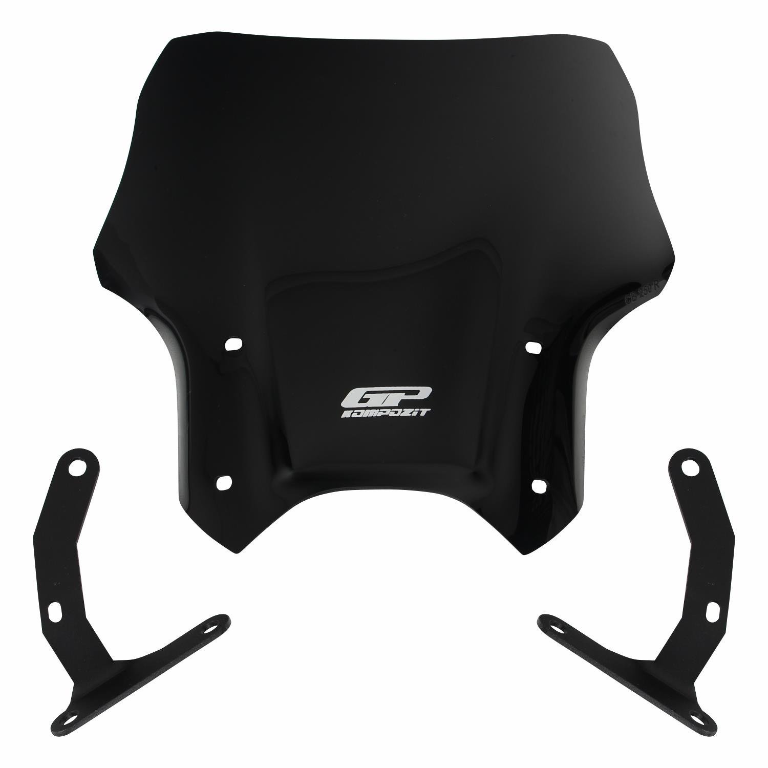 GP Kompozit Honda CB125R / CB250R 2012-2024 Uyumlu Kısa Ön Cam Siyah