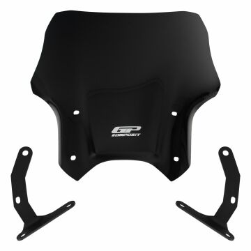 GP Kompozit Honda CB125R / CB250R 2012-2024 Uyumlu Kısa Ön Cam Siyah