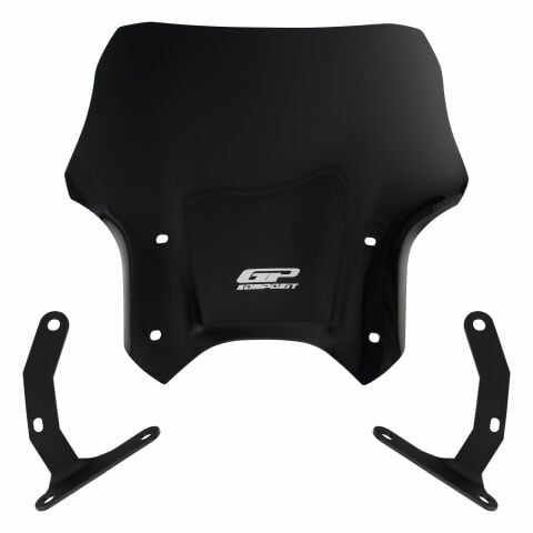GP Kompozit Honda CB125R / CB250R 2012-2024 Uyumlu Kısa Ön Cam Siyah