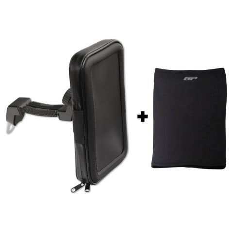 GP Kompozit TTR02 Universal Su Geçirmez Fermuarlı Telefon Tutucu Siyah (1 Adet Boyunluk Buff Hediye)