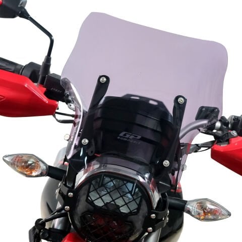 GP Kompozit Hero X-Pulse 200 2020-2024 Uyumlu Kısa Ön Cam Füme