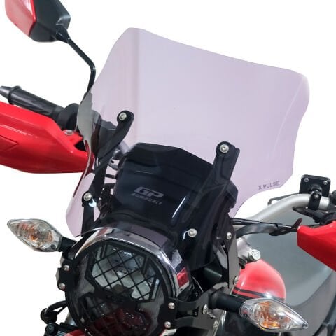 GP Kompozit Hero X-Pulse 200 2020-2024 Uyumlu Kısa Ön Cam Füme