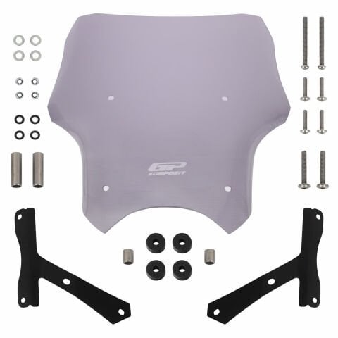 GP Kompozit Hero X-Pulse 200 2020-2024 Uyumlu Kısa Ön Cam Füme