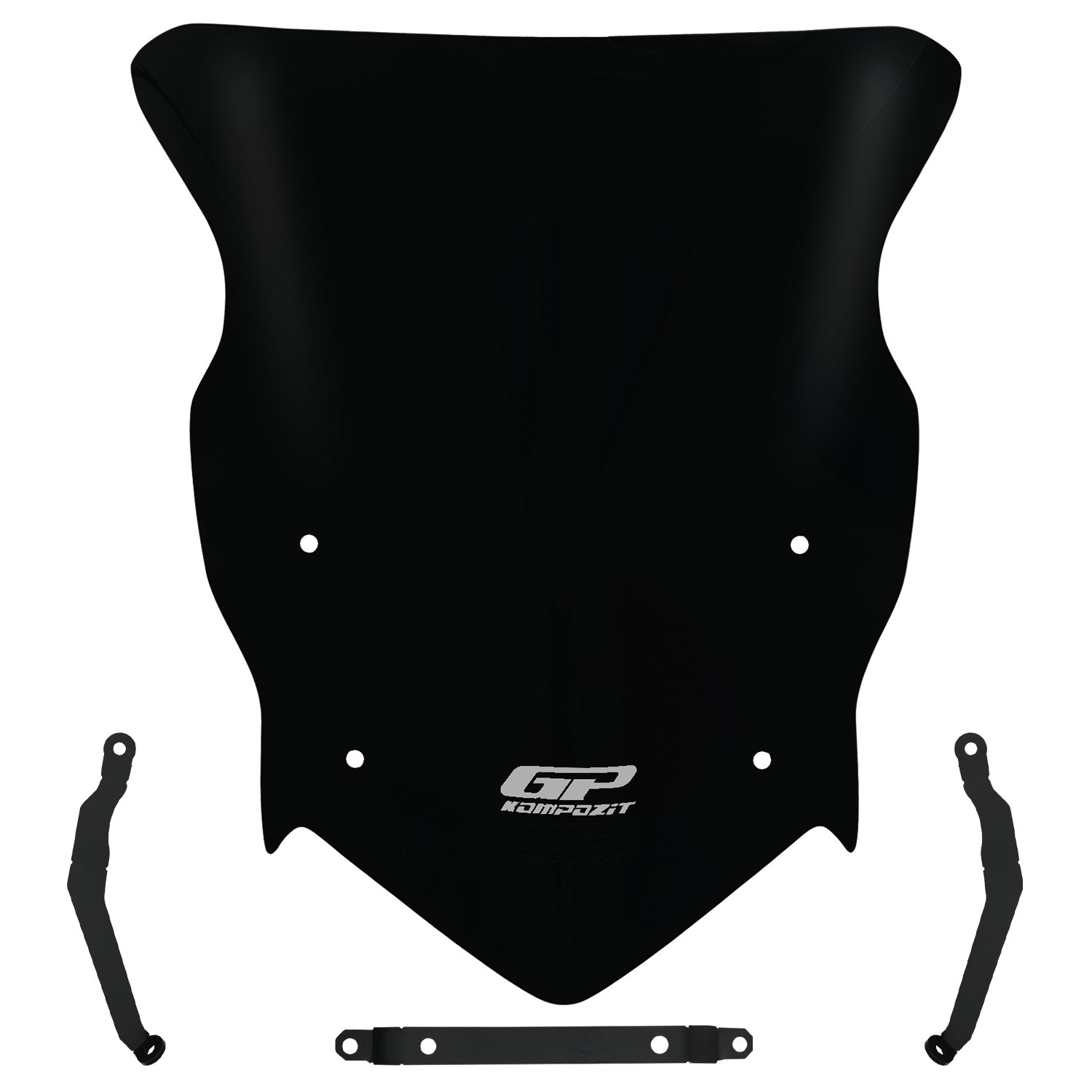 GP Kompozit TVS Raider 125 2021-2025 Uyumlu Ön Cam Siyah