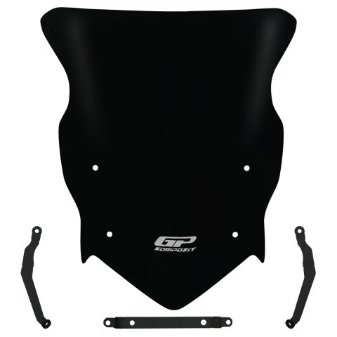 GP Kompozit TVS Raider 125 2021-2025 Uyumlu Ön Cam Siyah