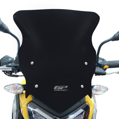 GP Kompozit TVS Raider 125 2021-2025 Uyumlu Ön Cam Siyah