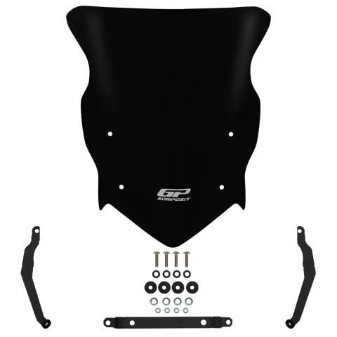 GP Kompozit TVS Raider 125 2021-2025 Uyumlu Ön Cam Siyah