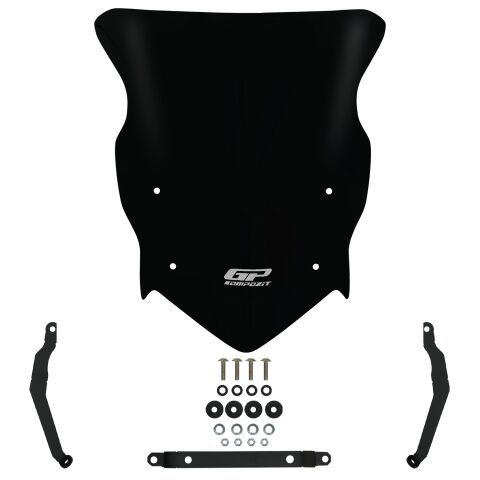 GP Kompozit TVS Raider 125 2021-2025 Uyumlu Ön Cam Siyah