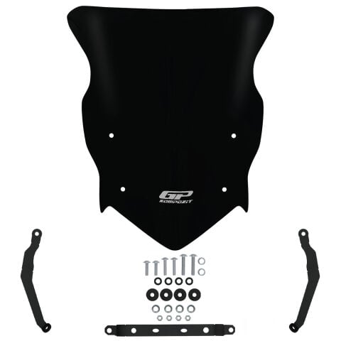 GP Kompozit TVS Raider 125 2021-2025 Uyumlu Ön Cam Siyah