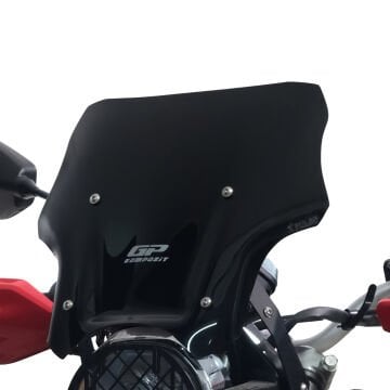 GP Kompozit Hero X-Pulse 200 2020-2024 Uyumlu Kısa Ön Cam Siyah