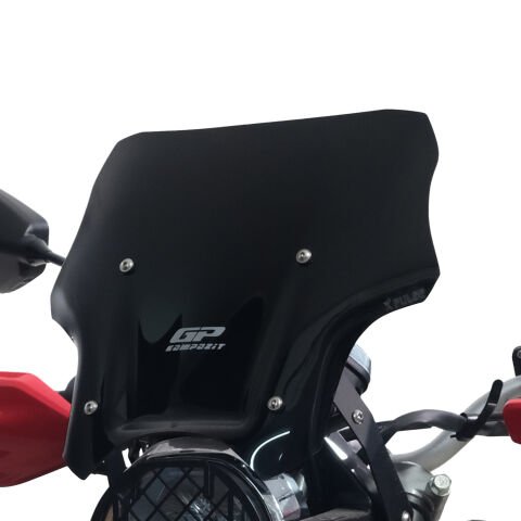 GP Kompozit Hero X-Pulse 200 2020-2024 Uyumlu Kısa Ön Cam Siyah