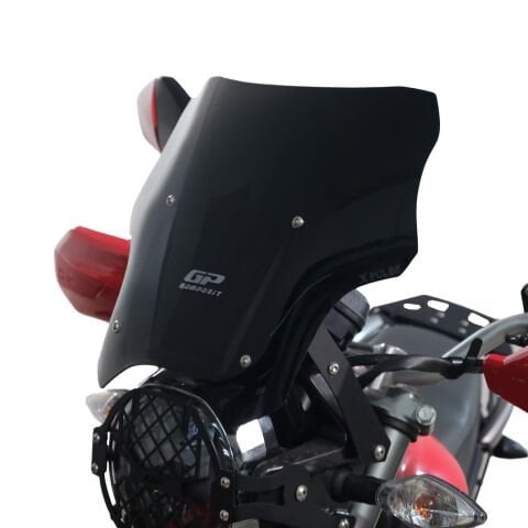 GP Kompozit Hero X-Pulse 200 2020-2024 Uyumlu Kısa Ön Cam Siyah